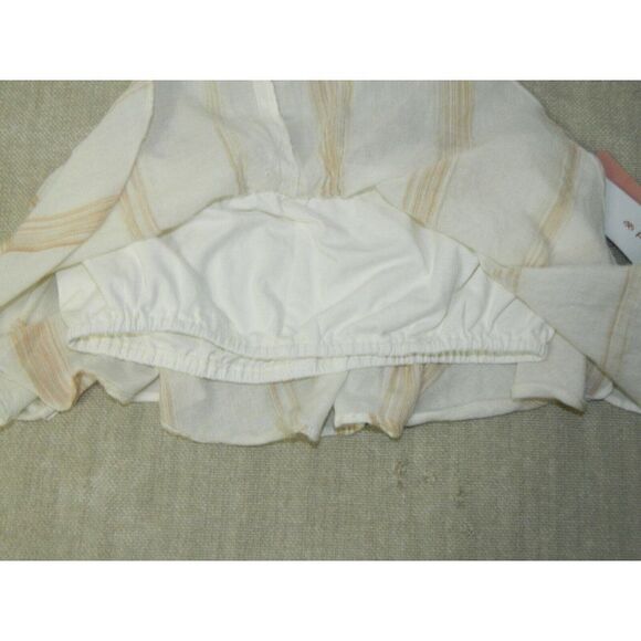 PILYQ Top Tub Crop Size XS/S Ivory Beige Ruffle Cotton Mila Strapless‎ - Picture 5 of 8